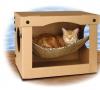 Домик из картонной коробки для кошки своими руками